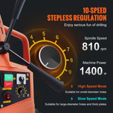 VEVOR-Furadeira Elétrica, Furadeira Magnética, Diâmetro de Perfuração da Imprensa, Furadeira Elétrica, 1 Segundo Lançamento, 1300W, 1400W, 2"