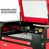 VEVOR Laser Engraver 80W CO2 Glass Laser Tube Laser Cutter And Engraver Paper Wood RUIDA Digital Control Panel