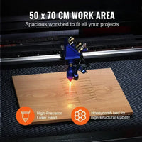 VEVOR RUIDA Laser Engraving Machine 80W CO2 Glass Laser Tube Laser Cutter And Engraver Paper Wood  Digital Control Panel