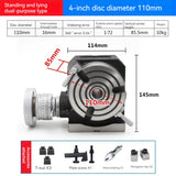 Vertical e Horizontal dupla finalidade fresadora, 100 milímetros tabela de trabalho, 360 ° para indexação perfuração
