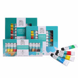 WINSOR&NEWTON 24/18/12 Color 10ML Acrylic Pigment Set Fabric Textile Paint Brightly Colored Craft Paints Drawing Supplies