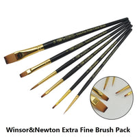 WINSOR&NEWTON Painter professional Paint brushes  gouache oil  Acrylic brush 4pcs/set or 6pcs/set