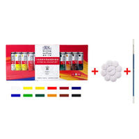 WINSOR&NEWTON Professional Color Oil Paint 12/18/24 Colors 12 ML Tube Fine Painting Pigments With Brush And Palette Art Supplies