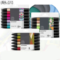 WINSOR & NEWTON Promarker 6/12/24/48/96 Colors Set Twin/ Double Tip Alcohol Based Marker Pens Design Pro Marker For Artists