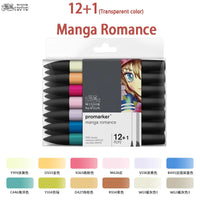 WINSOR & NEWTON Promarker 6/12/24/48/96 Colors Set Twin/ Double Tip Alcohol Based Marker Pens Design Pro Marker For Artists