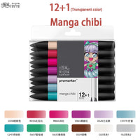WINSOR & NEWTON Promarker 6/12/24/48/96 Colors Set Twin/ Double Tip Alcohol Based Marker Pens Design Pro Marker For Artists