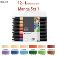 WINSOR & NEWTON Promarker 6/12/24/48/96 Colors Set Twin/ Double Tip Alcohol Based Marker Pens Design Pro Marker For Artists