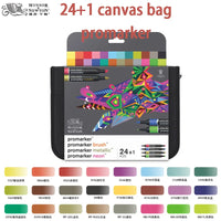 WINSOR & NEWTON Promarker 6/12/24/48/96 Colors Set Twin/ Double Tip Alcohol Based Marker Pens Design Pro Marker For Artists
