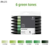 WINSOR & NEWTON Promarker 6/12/24/48/96 Colors Set Twin/ Double Tip Alcohol Based Marker Pens Design Pro Marker For Artists