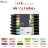 WINSOR & NEWTON Promarker 6/12/24/48/96 Colors Set Twin/ Double Tip Alcohol Based Marker Pens Design Pro Marker For Artists