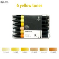 WINSOR & NEWTON Promarker 6/12/24/48/96 Colors Set Twin/ Double Tip Alcohol Based Marker Pens Design Pro Marker For Artists