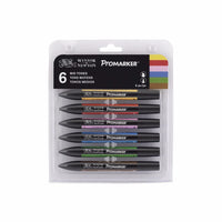 WINSOR & NEWTON Promarker Set Twin Tip Alcohol Based Marker Pens 6 Colors & 12 Colors Design Professional Marker For Artists