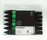 WINSOR & NEWTON Promarker Set Twin Tip Alcohol Based Marker Pens 6 Colors & 12 Colors Design Professional Marker For Artists