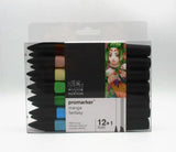 WINSOR & NEWTON Promarker Set Twin Tip Alcohol Based Marker Pens 6 Colors & 12 Colors Design Professional Marker For Artists