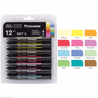 WINSOR & NEWTON Promarker Set Twin Tip Alcohol Based Marker Pens 6 Colors & 12 Colors Design Professional Marker For Artists