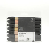 WINSOR & NEWTON Promarker Set Twin Tip Alcohol Based Marker Pens 6 Colors & 12 Colors Design Professional Marker For Artists