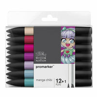 WINSOR & NEWTON Promarker Set Twin Tip Alcohol Based Marker Pens 6 Colors & 12 Colors Design Professional Marker For Artists