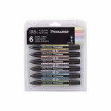 WINSOR & NEWTON Promarker Set Twin Tip Alcohol Based Marker Pens 6 Colors & 12 Colors Design Professional Marker For Artists