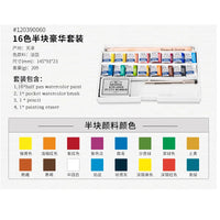 WINSOR&NEWTON Solid Pigment Watercolor Paint 8/12/24/36/45 Color Cotman Senior Water color Art Drawing Supplies Half Pans  Mini