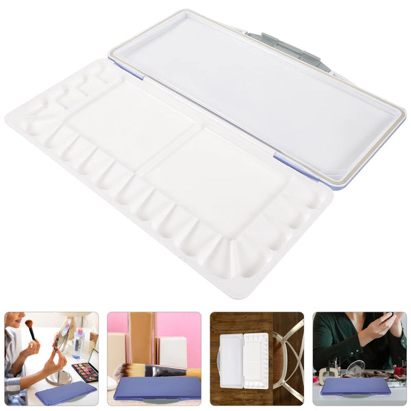 Watercolor Palette with Lid with Mixing Area for Acrylic & Oil Paints Tray