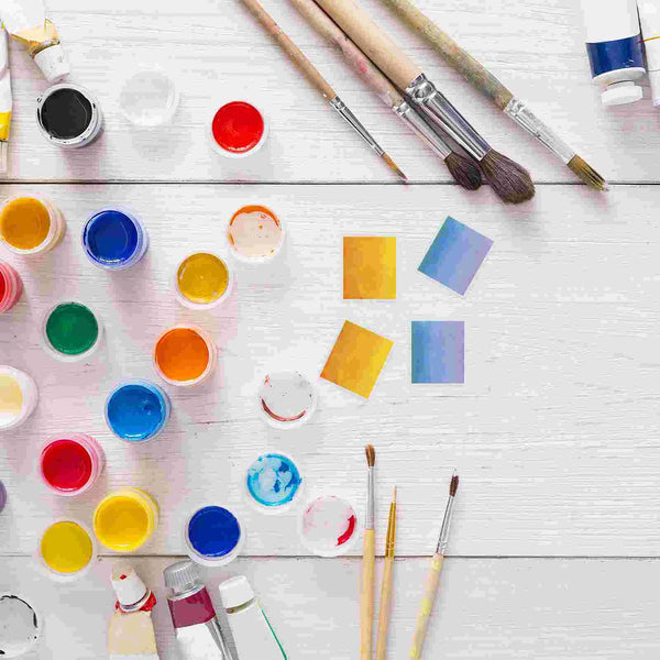 50pcs/Pack 2ml Clear Color Watercolor Half Pans Plastic Empty Artist Paint  Pan Kit For DIY Watercolor Oils Or Acrylics Painting Travel Tin Case Palett