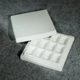 AOOKMIYA  Wavy Rectangle Ceramic Palette Mixed Color Paint Palette Tray Watercolor Gouache Acrylic Painting Art Supplies Chinese Painting