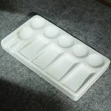 AOOKMIYA  Wavy Rectangle Ceramic Palette Mixed Color Paint Palette Tray Watercolor Gouache Acrylic Painting Art Supplies Chinese Painting