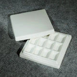 AOOKMIYA  Wavy Rectangle Ceramic Palette Mixed Color Paint Palette Tray Watercolor Gouache Acrylic Painting Art Supplies Chinese Painting