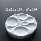 AOOKMIYA  Wavy Rectangle Ceramic Palette Mixed Color Paint Palette Tray Watercolor Gouache Acrylic Painting Art Supplies Chinese Painting