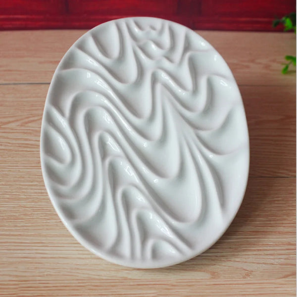 AOOKMIYA White Ceramic Watercolor Palette Artist Activities White Rect