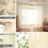White/Grey Tulle Curtains for Living Room Children Bedroom Window Decoration Modern Chiffon Solid Sheer Kitchen Door Curtain