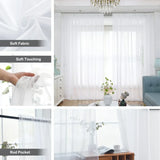 White/Grey Tulle Curtains for Living Room Children Bedroom Window Decoration Modern Chiffon Solid Sheer Kitchen Door Curtain