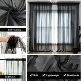 White/Grey Tulle Curtains for Living Room Children Bedroom Window Decoration Modern Chiffon Solid Sheer Kitchen Door Curtain