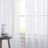 White/Grey Tulle Curtains for Living Room Children Bedroom Window Decoration Modern Chiffon Solid Sheer Kitchen Door Curtain