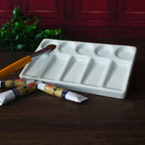 AOOKMIYA  White Paint Ceramic Paint Palette 10 Watercolors Mixing Palette Tray Painting Color Pallet Pigment Mixing Plates Artist Painters