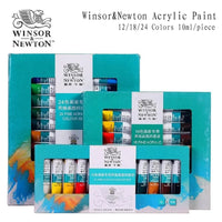 Winsor & Newton Fine Acrylic Color Set of 12 / 18 / 24, 10ML / Tube -  Malaysia Clay Art