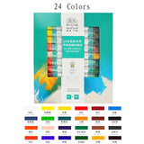Winsor&Newton 12/18/24 Colors fine Acrylic Colour Paint Set  Drawing art supplies  10ml/tube