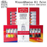 Winsor&Newton 12/18 colors fine Oil Colour paint Set  art supplies 12ml/tube