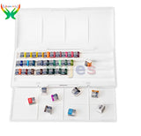 Winsor Newton 24/36/45 Color Solid watercolor pigment suit beginners' painting by hand portable iron box sub package art drawing