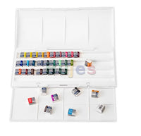 Winsor Newton 24/36/45 Color Solid watercolor pigment suit beginners' painting by hand portable iron box sub package art drawing