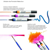 Winsor & Newton  24 Colors Basic Collection Promarker Watercolor Marker Double Tips
