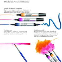 Winsor & Newton  24 colors Basic Collection Promarker Watercolor Marker Double Tips