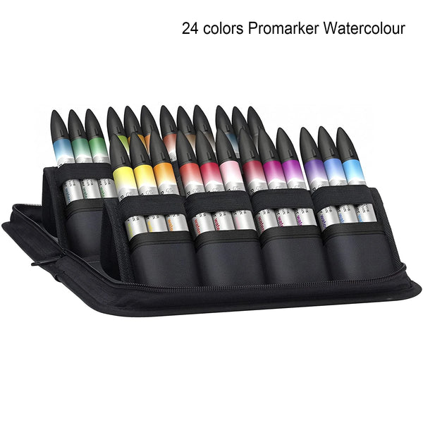 Winsor & Newton  24 colors Basic Collection Promarker Watercolor Marker Double Tips