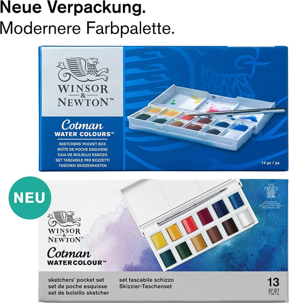 Winsor & Newton Cotman Water Colour Pocket Plus Set Set of 12