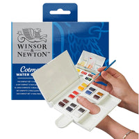 Winsor & Newton Cotman Watercolor Paint Set 14 Color Half Pans Watercolor Brush Mixing Palette Sketching Art Drawing Aquarela