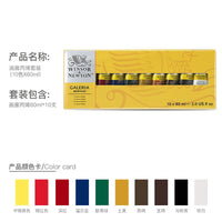 Winsor & Newton Gallery Acrylic Paint Set Waterproof and Colorfast 12/20/60ML Indoor Hand Painted Wall Painting DIY ArtSupplies