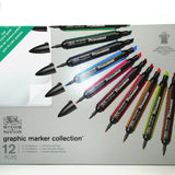 Winsor & Newton Graphic Marker Collection Promarker  Markers Papers Set Professional Marker Pens with Bristol Board Pad