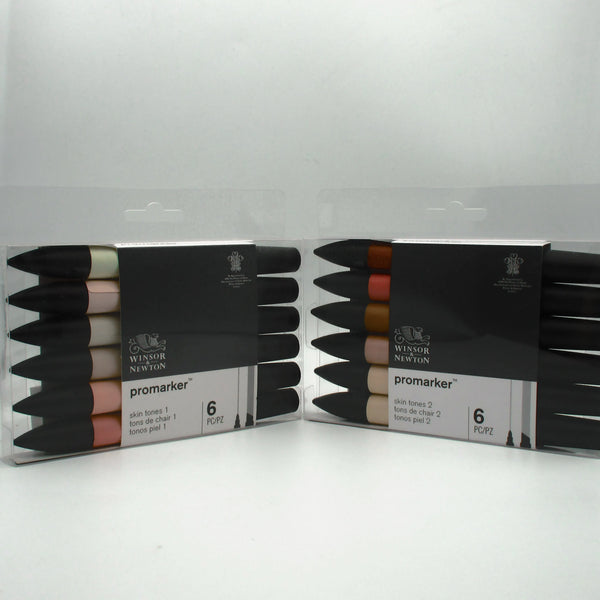 Winsor & Newton Promarker Skin Tones Set Twin Tip Alcohol Based Fast D –  AOOKMIYA