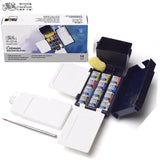 Winsor & Newton-Tinta Aquarela Sólida, Paleta De Viagem Portátil, Escova De Aquarela, Meia Panelas, Tinta Acuarela, 8 Cores, 12 Cores, 24 Cores