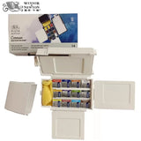 Winsor & Newton-Tinta Aquarela Sólida, Paleta De Viagem Portátil, Escova De Aquarela, Meia Panelas, Tinta Acuarela, 8 Cores, 12 Cores, 24 Cores